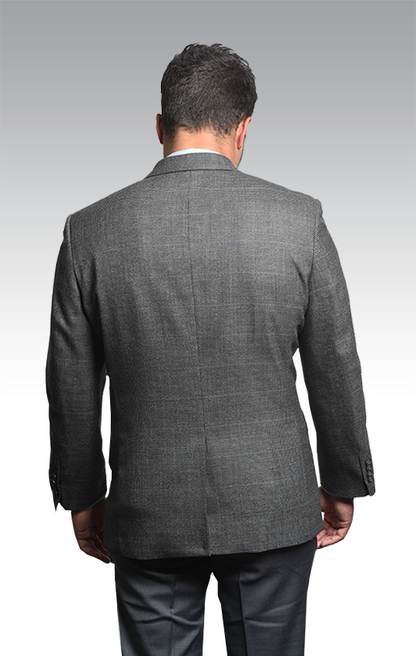 SIENNA Grey Overplaid Sport Coat