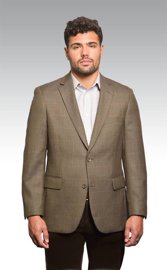 SIENNA Taupe Houndstooth Sport Coat